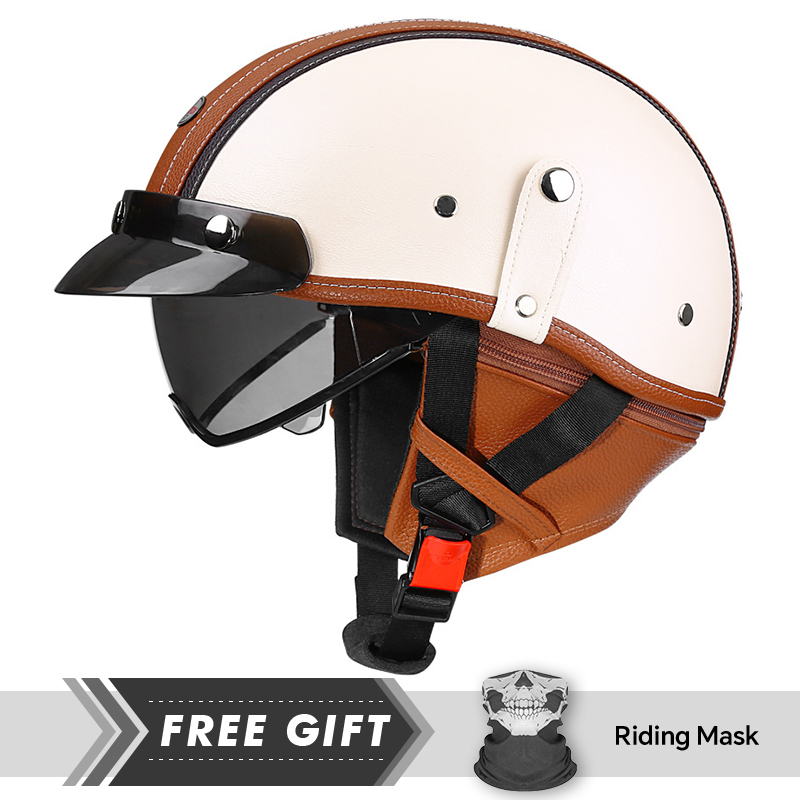 New Arrivals Leather Retro Hal - đánh giá và giá Motorcycle Gear In Store