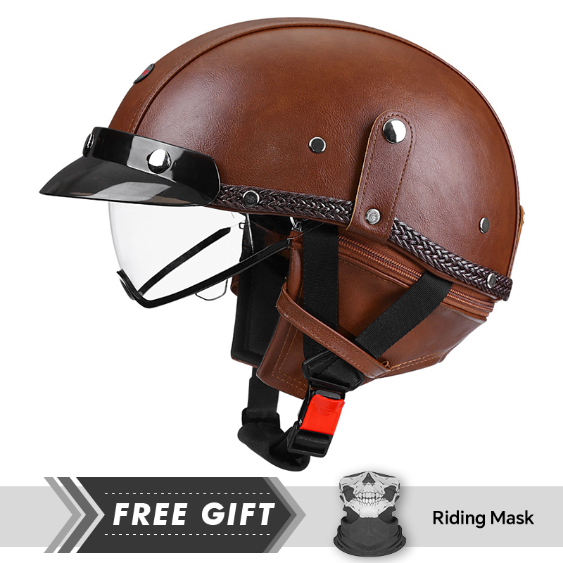 New Arrivals Leather Retro Hal - đánh giá và giá Motorcycle Gear In Store