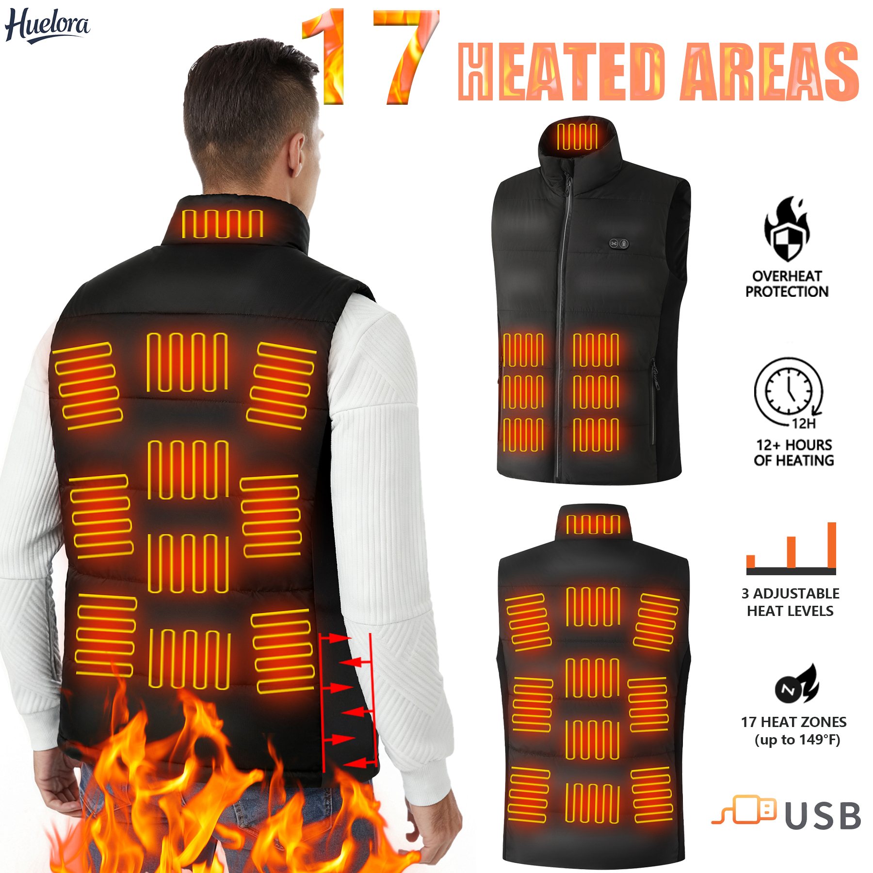 17 Heating Zones USB Heated Ve - đánh giá và giá Motorcycle Gear Zone