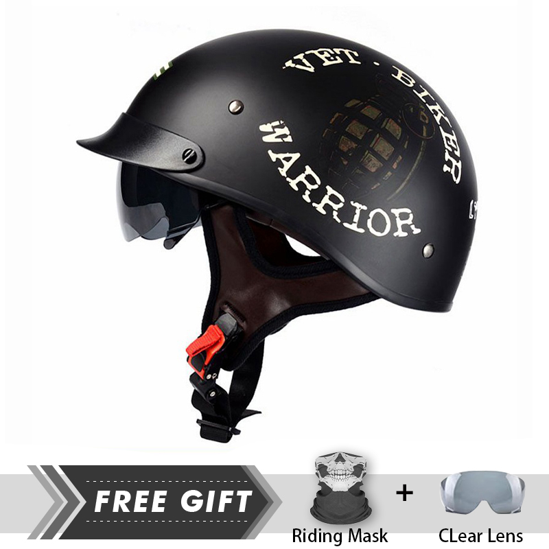 Men Women Half Face Helmet ABS - đánh giá và giá Motorcycle Gear In Store