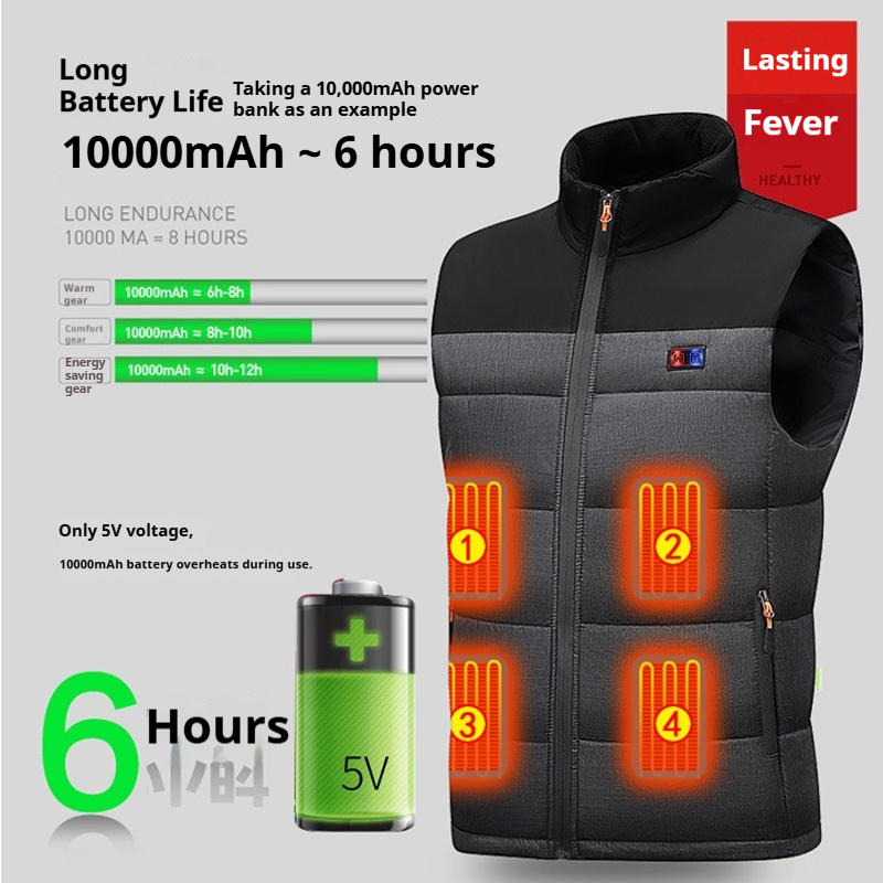 Heated Vest Unisex Charging He - đánh giá và giá Motorcycle Gear Zone